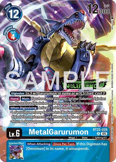 MetalGarurumon Evolution Cup 2025 Vol 3 Participant (#BT22-026 R) (Cyber Eden)