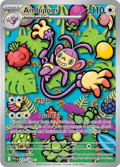 Ambipom 107 094 (#107/094) (ME02: Phantasmal Flames) Near Mint Holofoil