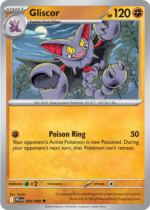 Gliscor (#050/094) (ME02: Phantasmal Flames) Near Mint Reverse Holofoil