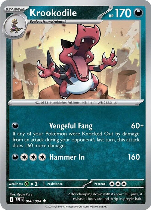 Krookodile (#066/094) (ME02: Phantasmal Flames) Near Mint Reverse Holofoil