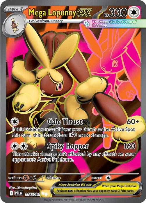 Mega Lopunny ex 115 094 (#115/094) (ME02: Phantasmal Flames) Near Mint Holofoil