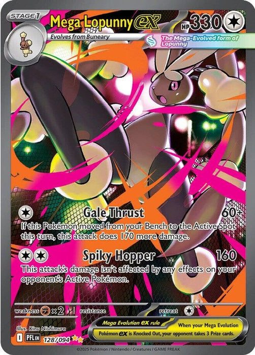 Mega Lopunny ex - 128/094 (#128/094) (ME02: Phantasmal Flames) Near Mint Holofoil