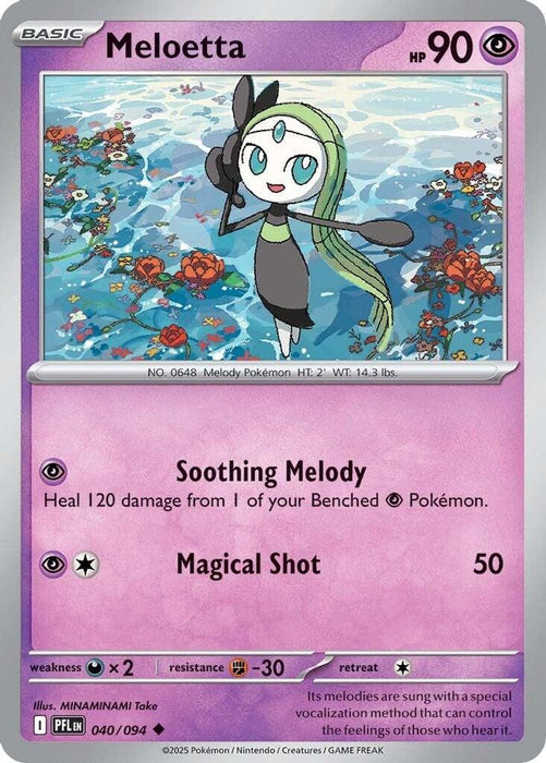 Meloetta (#040/094) (ME02: Phantasmal Flames) Near Mint Reverse Holofoil