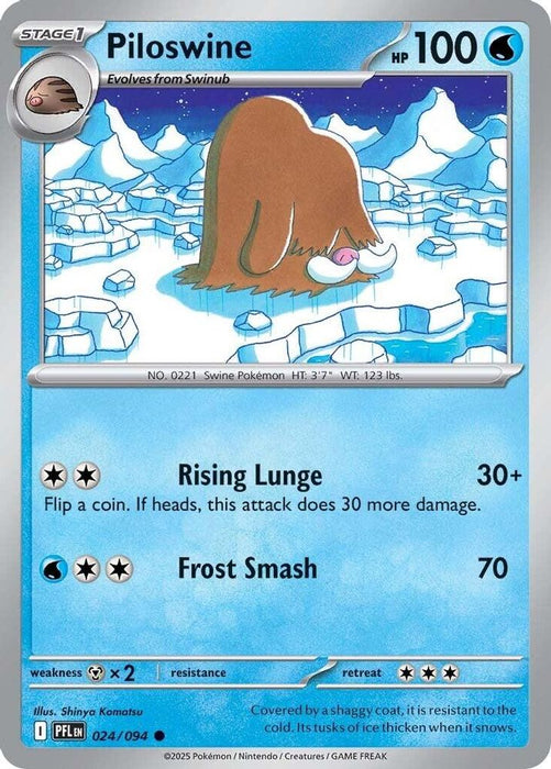 Piloswine (#024/094) (ME02: Phantasmal Flames) Near Mint Reverse Holofoil