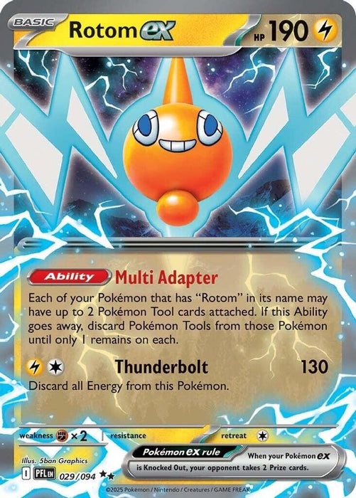 Rotom ex 029 094 (#029/094) (ME02: Phantasmal Flames) Near Mint Holofoil