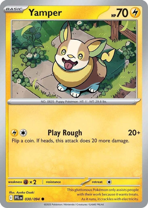 Yamper 030 094 (#030/094) (ME02: Phantasmal Flames) Near Mint Reverse Holofoil