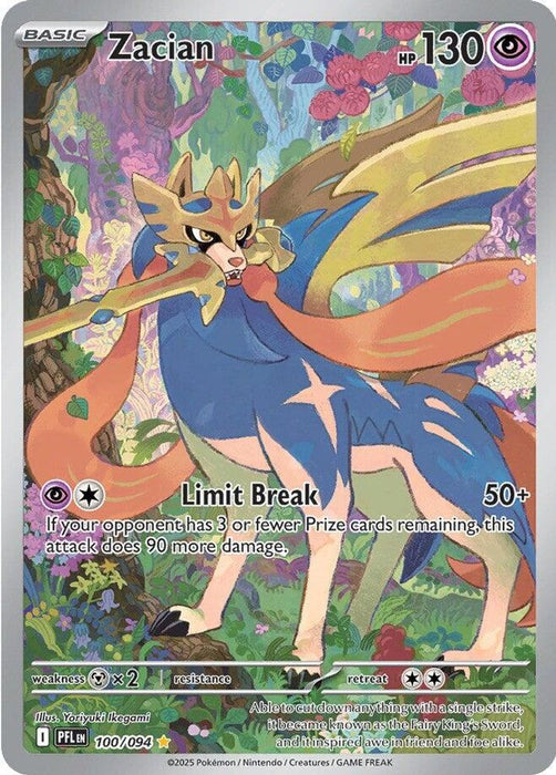 Zacian - 100/094 (#100/094) (ME02: Phantasmal Flames) Near Mint Holofoil