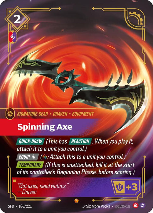 Spinning Axe (#186/221) (Spiritforged) Near Mint Foil