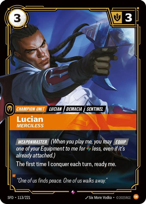 Lucian, Merciless (#113/221) (Spiritforged) Near Mint Foil
