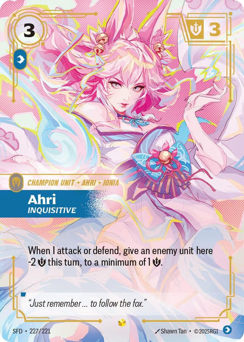 Image for Ahri - Inquisitive (Overnumbered) (227/221) [Spiritforged] - Riftbound: League of Legends Trading Card Game