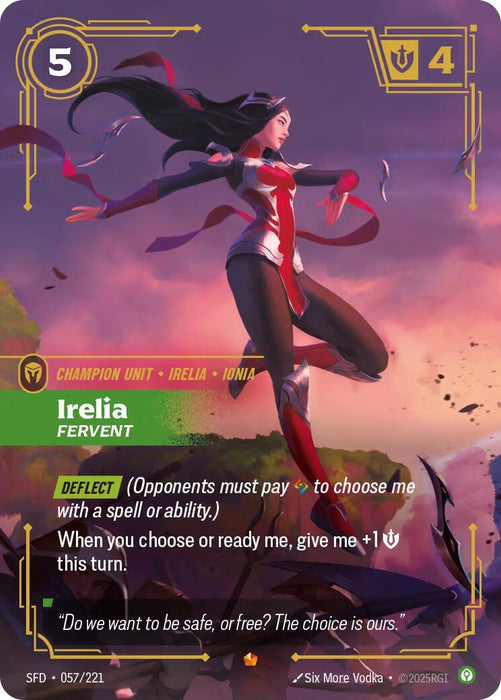 Image for Irelia - Fervent (057/221) [Spiritforged] - Riftbound: League of Legends Trading Card Game