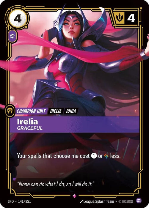 Irelia - Graceful (#141/221) (Spiritforged) Near Mint Foil