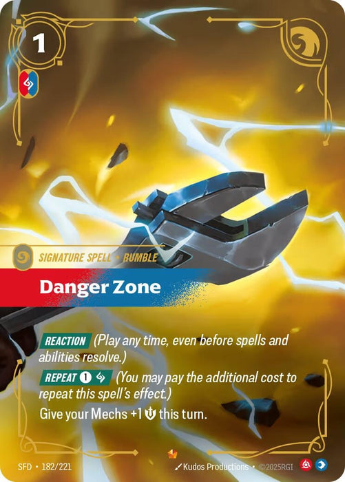 Image for Danger Zone (182/221) [Spiritforged] - Riftbound: League of Legends Trading Card Game
