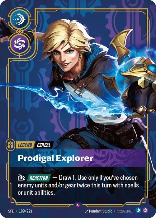 Ezreal - Prodigal Explorer (#199/221) (Spiritforged) Near Mint Foil