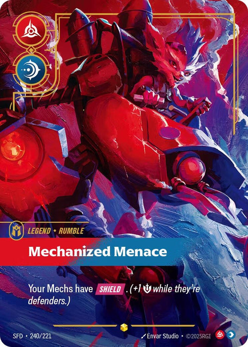 Image for Rumble - Mechanized Menace (Overnumbered) (240/221) [Spiritforged] - Riftbound: League of Legends Trading Card Game