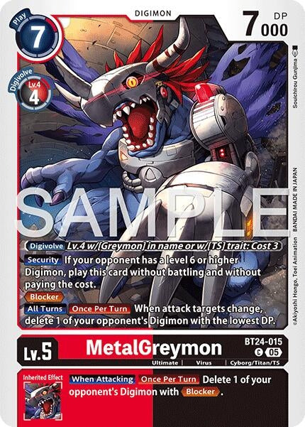 Image for MetalGreymon (BT24-015 C) - Digimon Card Game