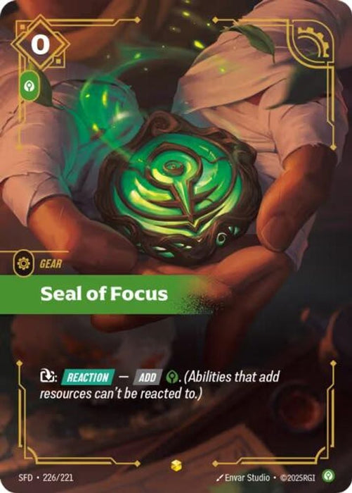 Seal of Focus (Overnumbered) (#226/221) (Spiritforged) Near Mint Foil