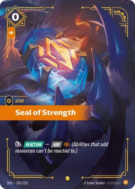 Image for Seal of Strength (Overnumbered) (231/221) [Spiritforged] - Riftbound: League of Legends Trading Card Game