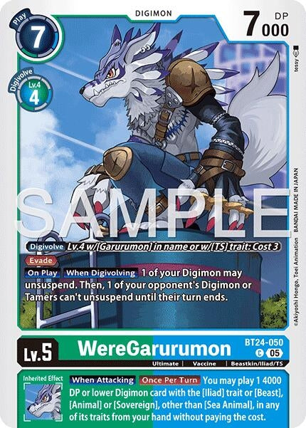 Image for WereGarurumon (BT24-050 C) - Digimon Card Game
