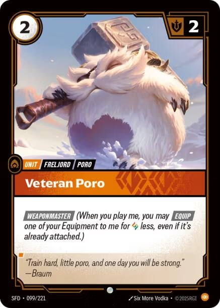 Image for Veteran Poro (099/221) [Spiritforged] - Riftbound: League of Legends Trading Card Game