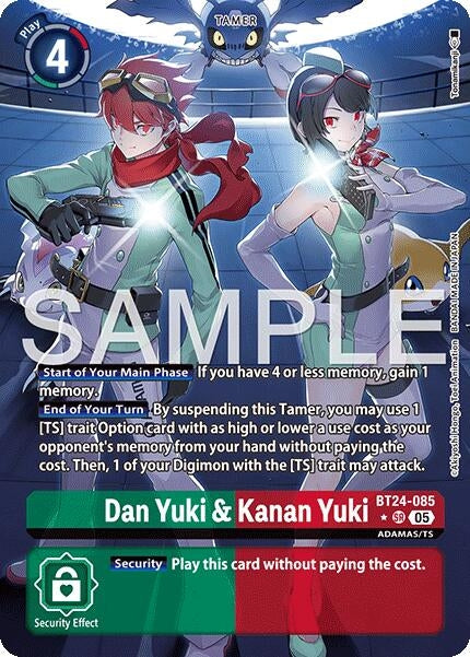 Image for Dan Yuki & Kanan Yuki (Alternate Art) (BT24-085) - Digimon Card Game