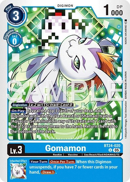 Image for Gomamon (BT24-020 U) - Digimon Card Game