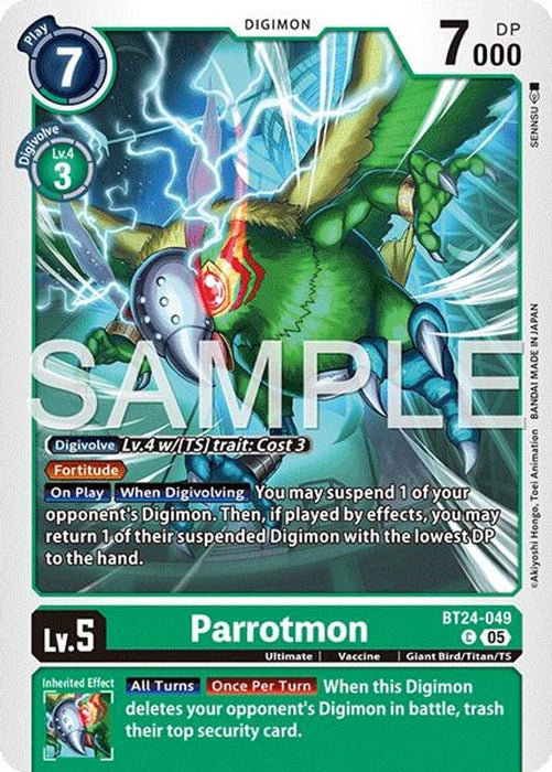 Parrotmon (#BT24-049 C) (Time Stranger) Near Mint