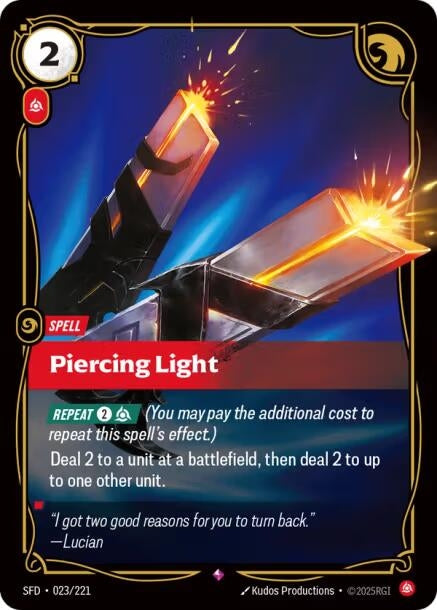 Image for Piercing Light (023/221) [Spiritforged] - Riftbound: League of Legends Trading Card Game