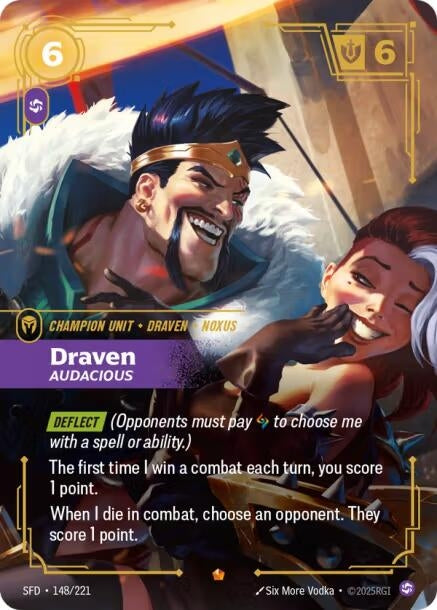 Image for Draven - Audacious (148/221) [Spiritforged] - Riftbound: League of Legends Trading Card Game