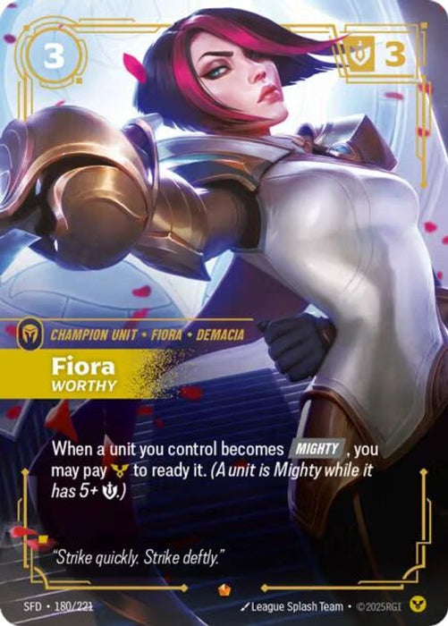 Fiora - Worthy (#180/221) (Spiritforged) Near Mint Foil