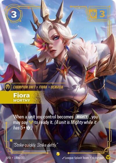 Fiora Worthy Alternate Art (#180a/221) (Spiritforged)