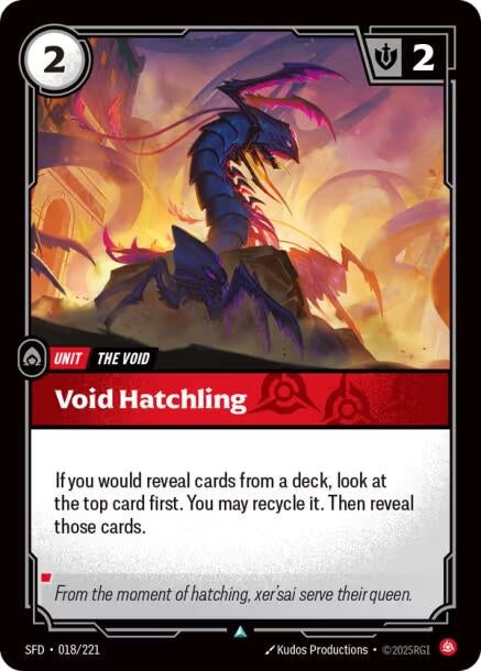 Image for Void Hatchling (018/221) [Spiritforged] - Riftbound: League of Legends Trading Card Game