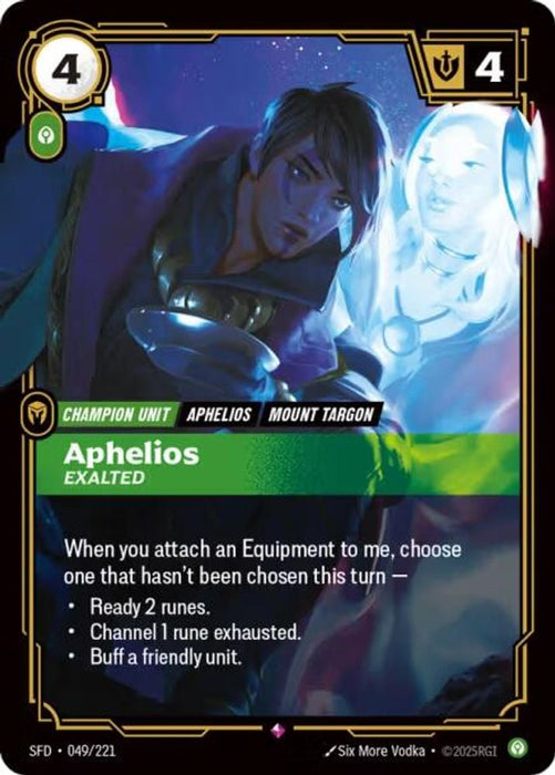 Aphelios - Exalted (#049/221) (Spiritforged) Near Mint Foil