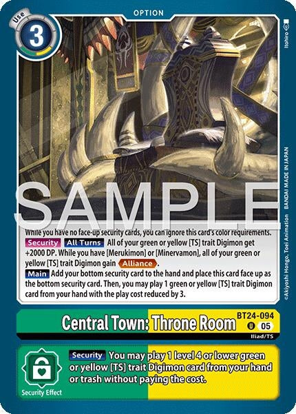Image for Central Town: Throne Room (BT24-094 U) - Digimon Card Game