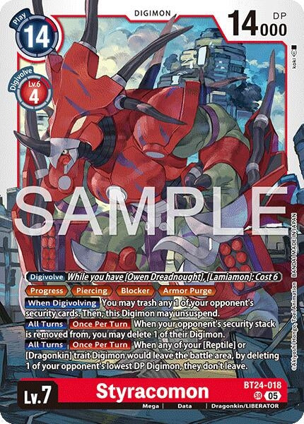 Image for Styracomon (BT24-018 SR) - Digimon Card Game