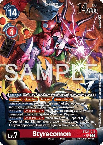 Image for Styracomon (Alternate Art) (BT24-018 SR) - Digimon Card Game