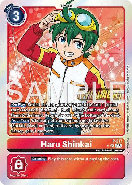 Image for Haru Shinkai (Official Store Tournament 2026 Vol. 1 Winner) (P-217 P) - Digimon Card Game