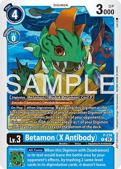 Betamon (X Antibody) (Official Store Tournament 2026 Vol. 1) (#P - 214 P) (Digimon Promotion Cards)