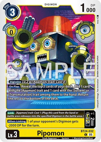 Image for Pipomon (BT24-032 C) - Digimon Card Game