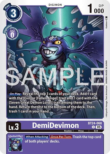 Image for DemiDevimon (BT24-068 C) - Digimon Card Game