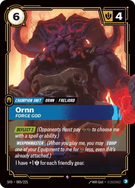 Image for Ornn - Forge God (085/221) [Spiritforged] - Riftbound: League of Legends Trading Card Game