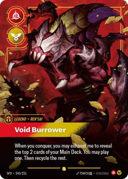 Image for Rek'sai - Void Burrower (Overnumbered) (243/221) [Spiritforged] - Riftbound: League of Legends Trading Card Game