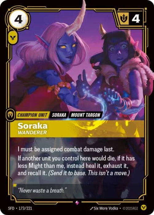 Soraka - Wanderer (#173/221) (Spiritforged) Near Mint Foil