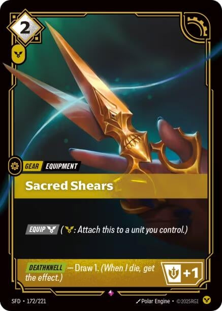 Image for Sacred Shears (172/221) [Spiritforged] - Riftbound: League of Legends Trading Card Game