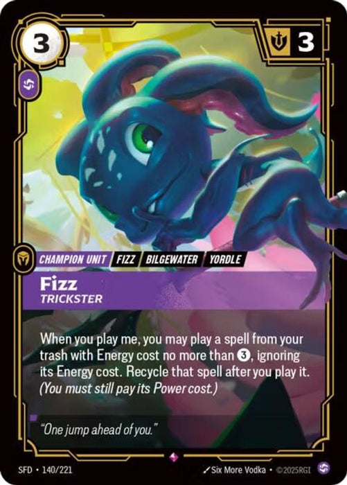 Fizz - Trickster (#140/221) (Spiritforged) Near Mint Foil