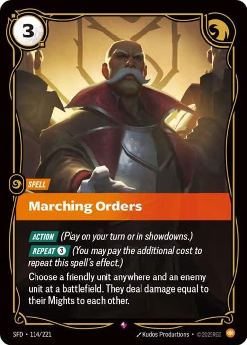 Marching Orders (#114/221) (Spiritforged) Near Mint Foil
