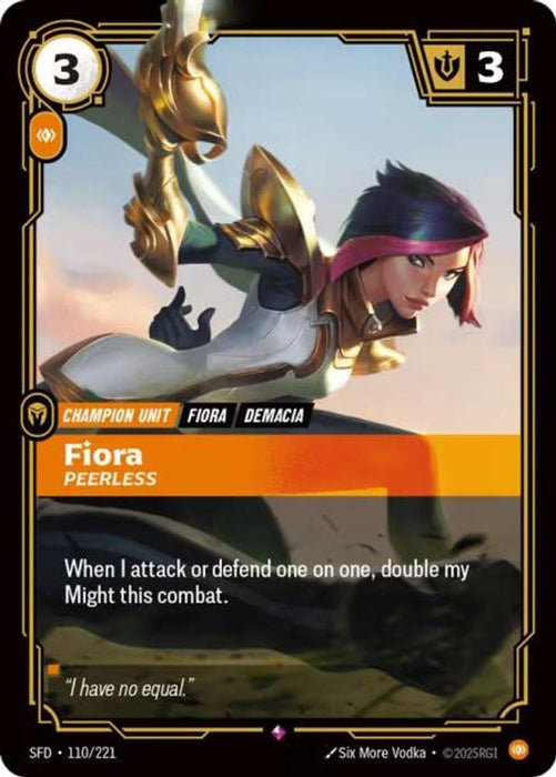 Fiora - Peerless (#110/221) (Spiritforged) Near Mint Foil