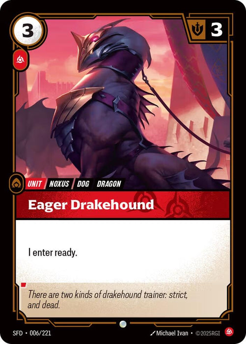 Image for Eager Drakehound (006/221) [Spiritforged] - Riftbound: League of Legends Trading Card Game