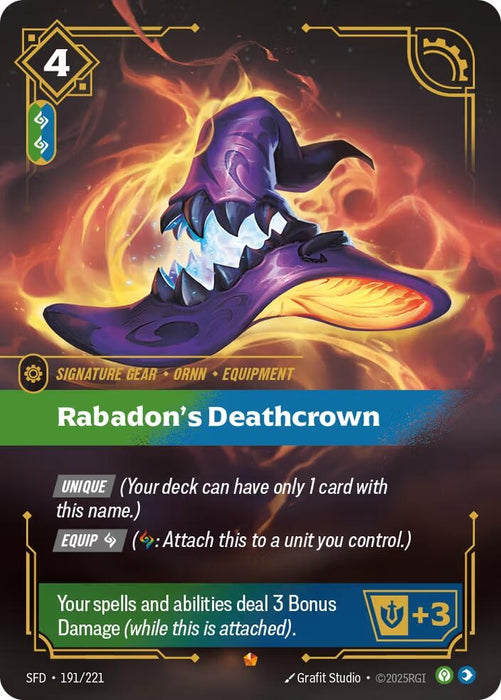 Image for Rabadon's Deathcrown (191/221) [Spiritforged] - Riftbound: League of Legends Trading Card Game
