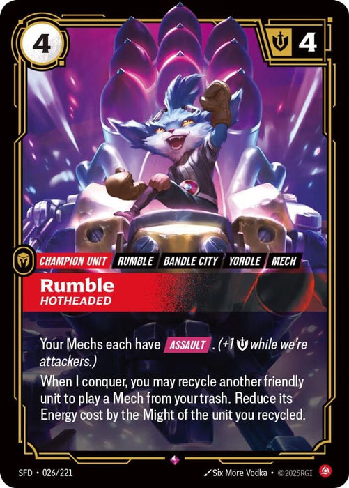 Rumble - Hotheaded (#026/221) (Spiritforged) Near Mint Foil